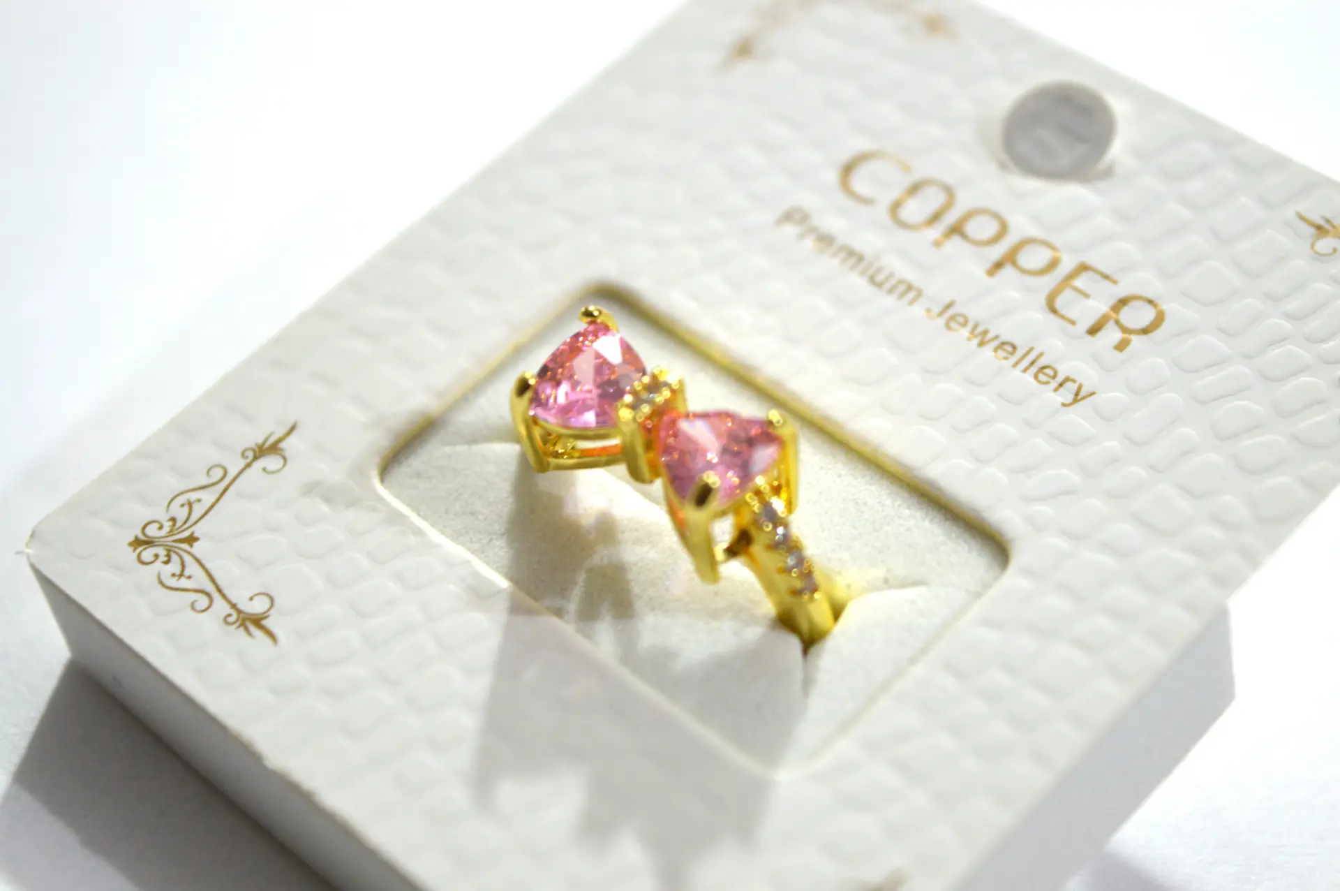 Pink Crystal Bow Ring