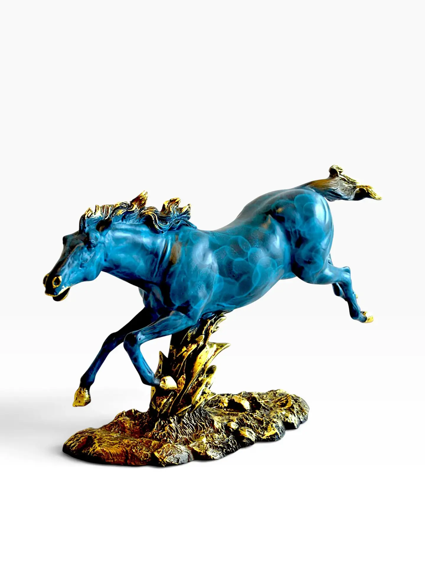 [HORSE-002] Galloping Blue Horse